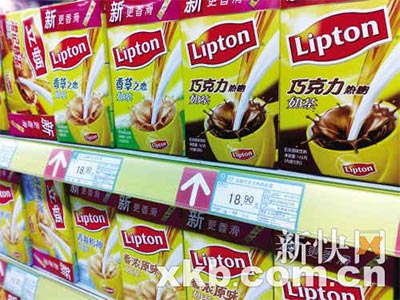 包裝奶茶標識混亂立頓多款奶茶未標營養(yǎng)含量